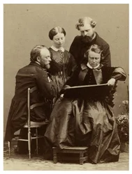 Marie-Rosalie (Rosa) Bonheur con tre membri della famiglia sconosciuti, c.1888